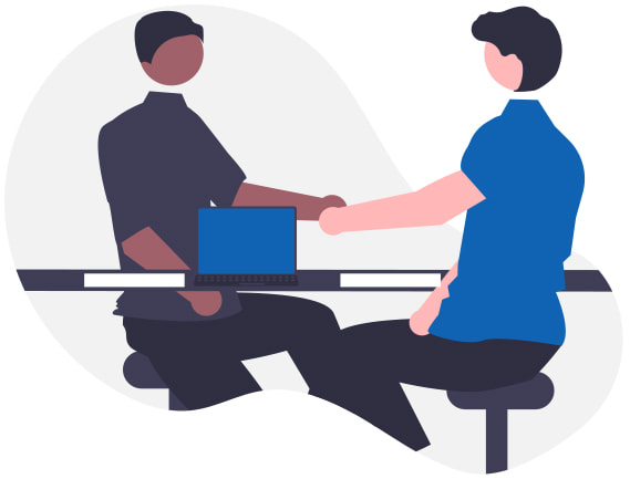 Two people shaking hands Icon